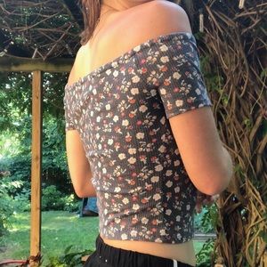 Off the shoulder crop top